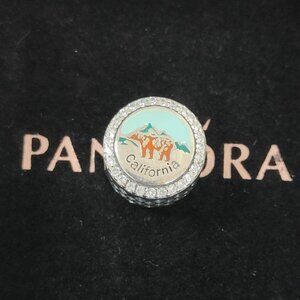 Pandora California Exclusive Travel Bead Charm S925 Silver Bracelet Pendant